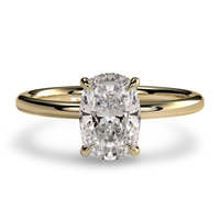 MG LUCERA™ Cushion Cut Hidden Halo Solitaire Ring