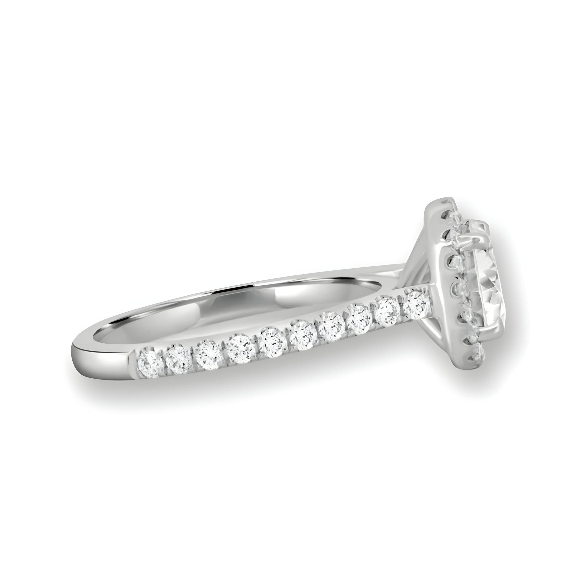 2.0CT ROUND HALO W/PAVE BAND - MG ESSENCE