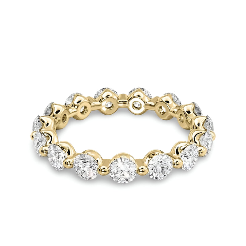 MG CASSARA™️ 2.0CT GOLD ROUND SHARED PRONG ETERNITY