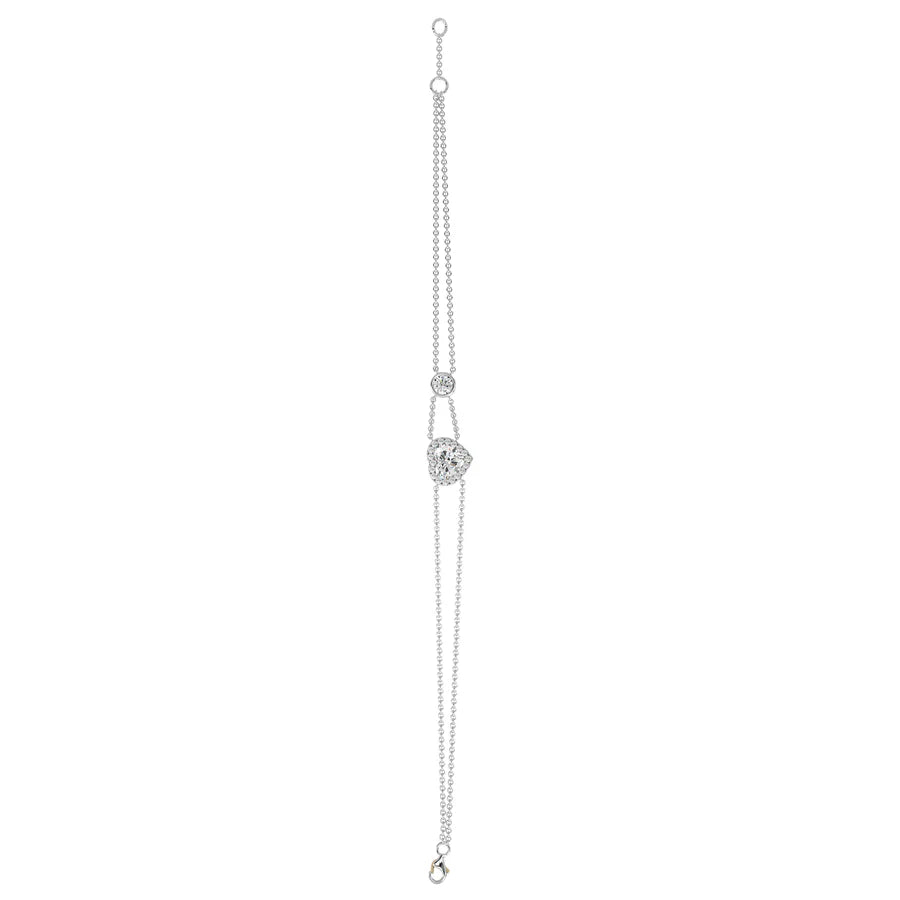 Silver Celestial Link Heart Necklace - MG ESSENCE