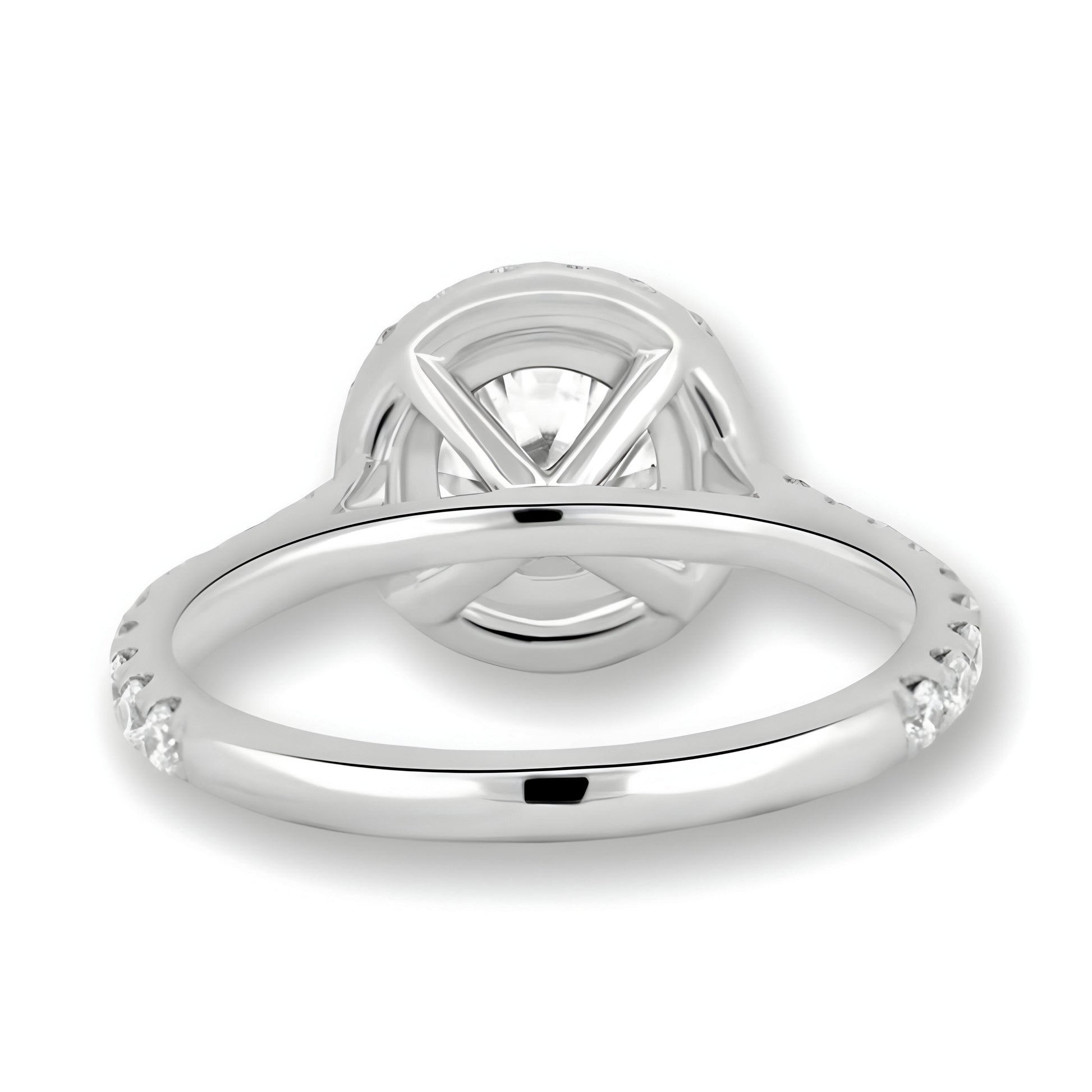 2.0CT ROUND HALO W/PAVE BAND - MG ESSENCE