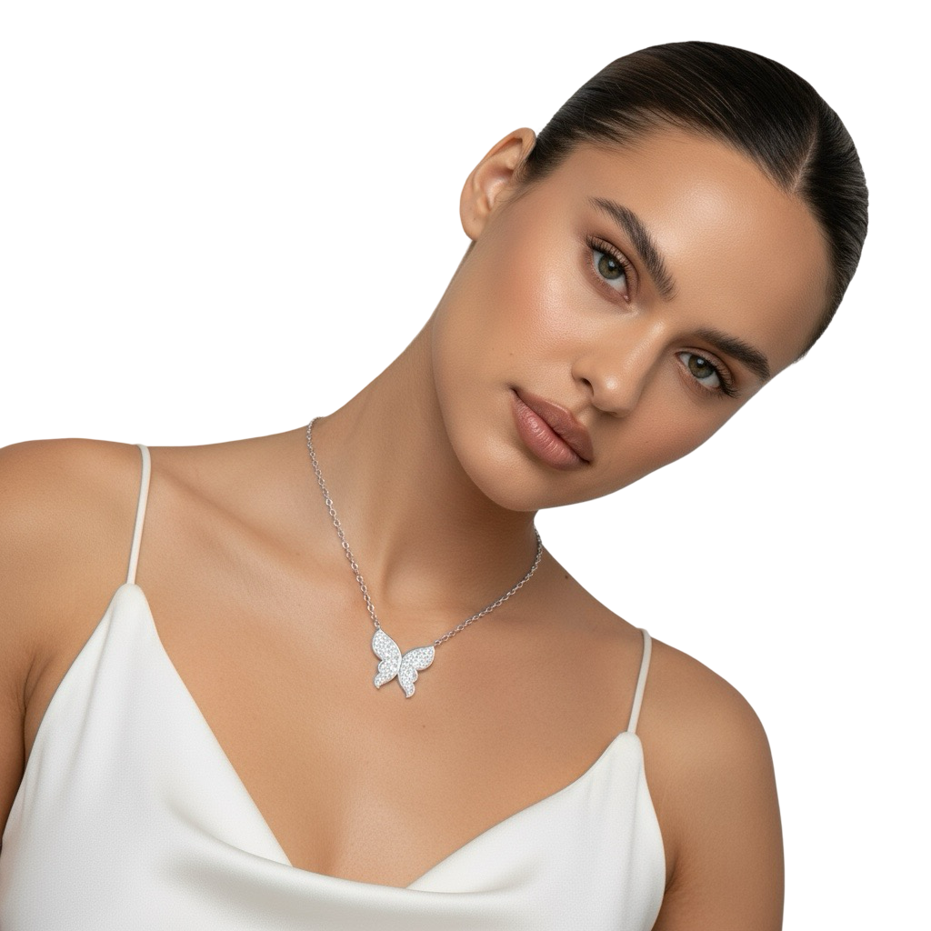 Moonlit Butterfly Necklace