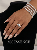 2.0 Ct Round Brilliant Moissanite Ring – 5 Eagle Claw Prongs with Hidden Halo & Pavé Band | Sterling Silver & 9–14K White Gold
