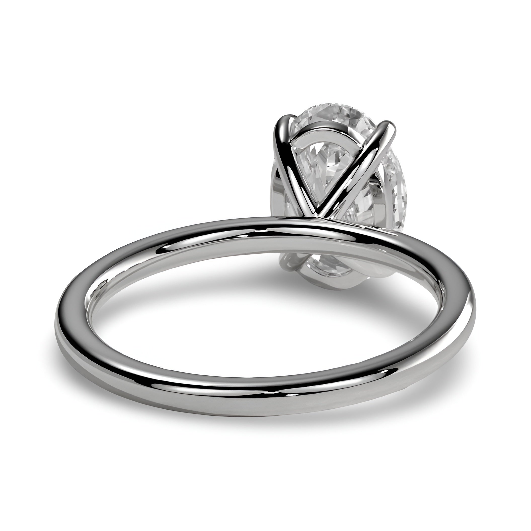 3.0CT Oval Cut Solitaire in Sterling Silver