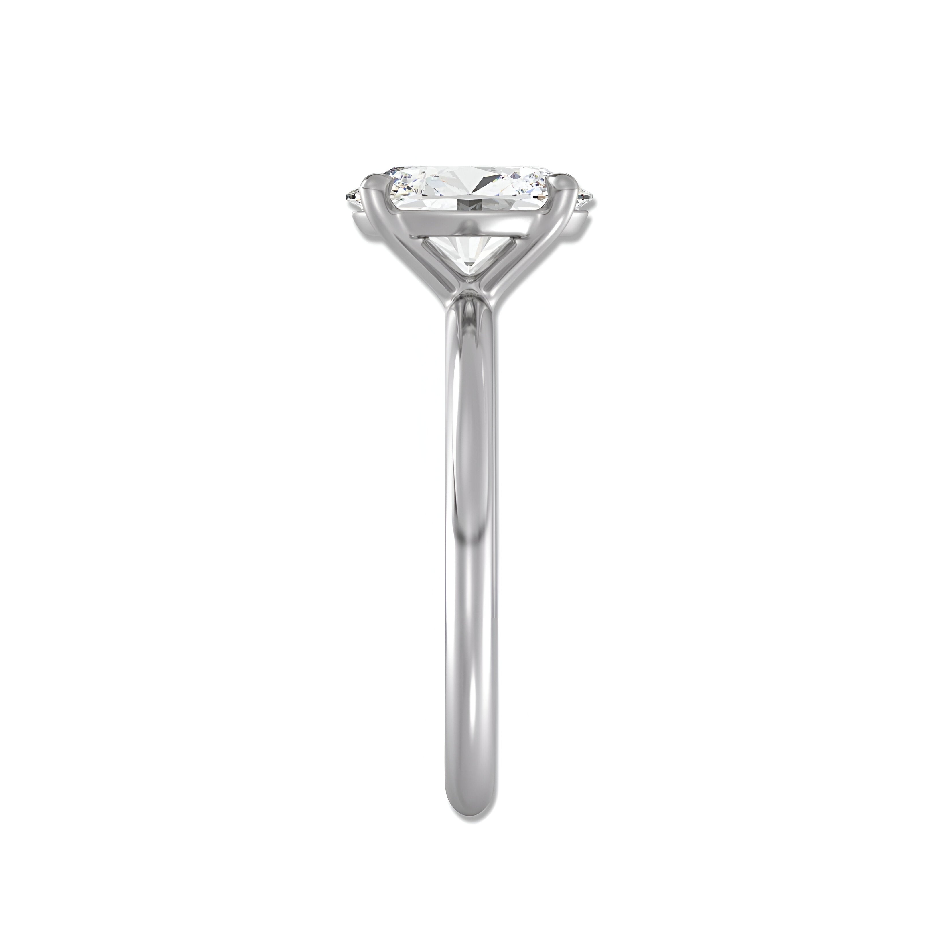 MG Solara™ 3.0ct Oval Solitaire Ring – White Gold (14ct & 18ct)