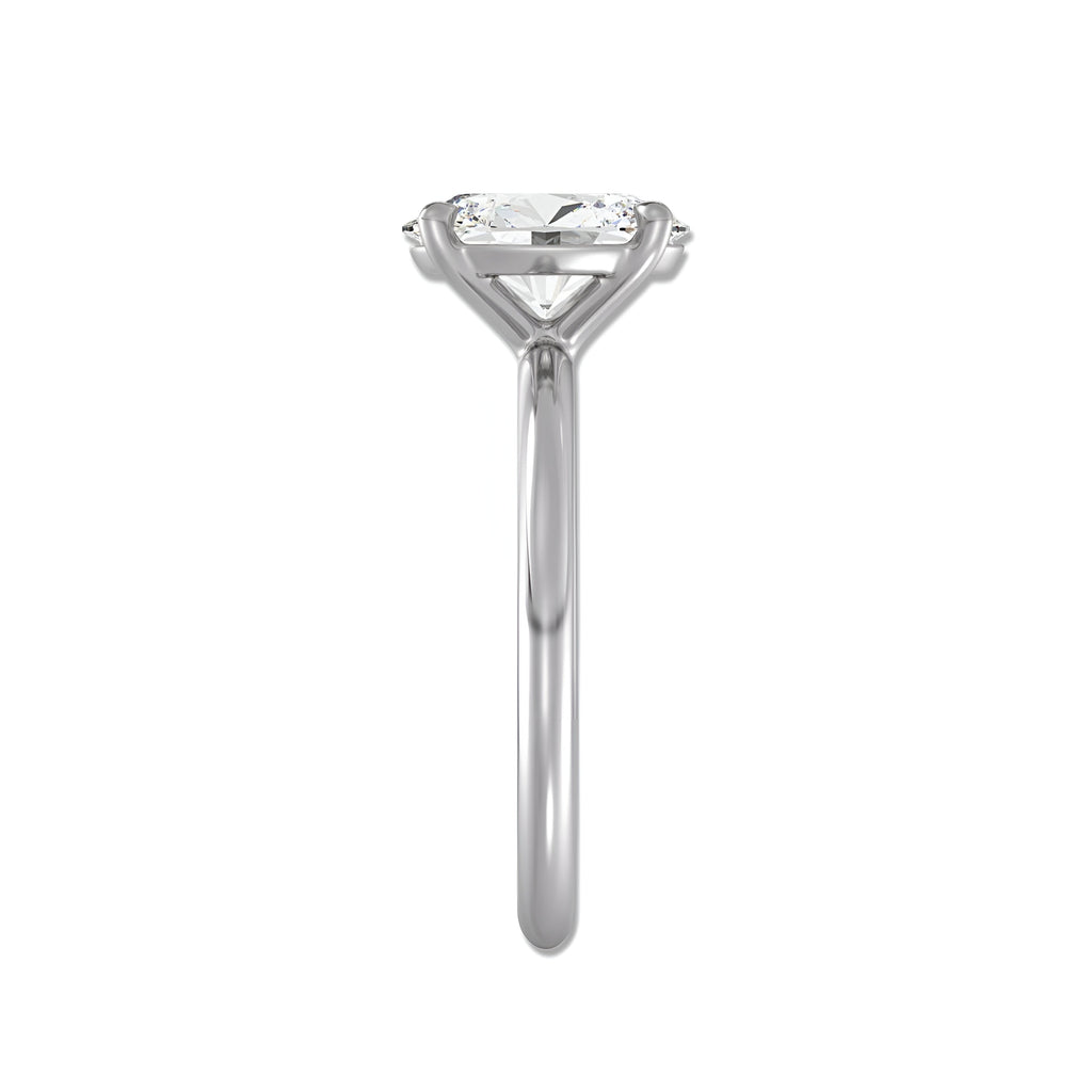 MG Solara™ 3.0ct Oval Solitaire Ring – White Gold (14ct & 18ct) MG ESSENCE