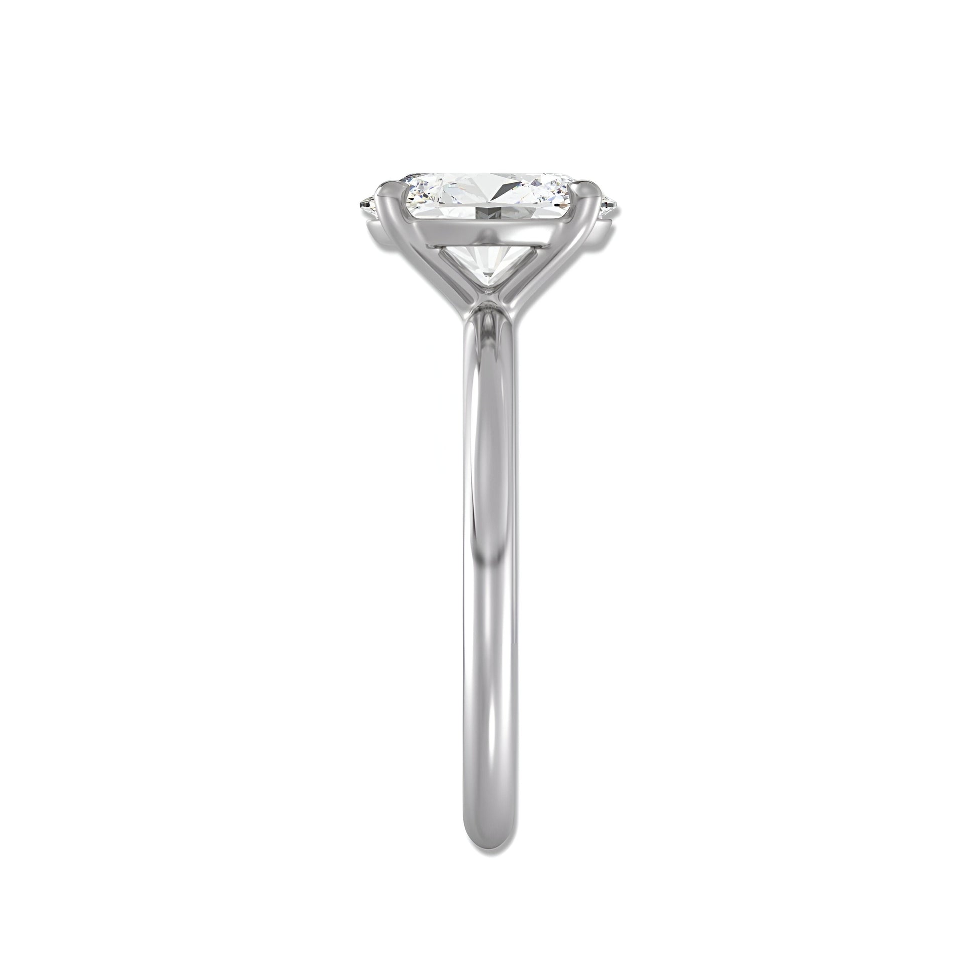 MG Solara™ 3.0ct Oval Solitaire Ring – White Gold (14ct & 18ct) MG ESSENCE