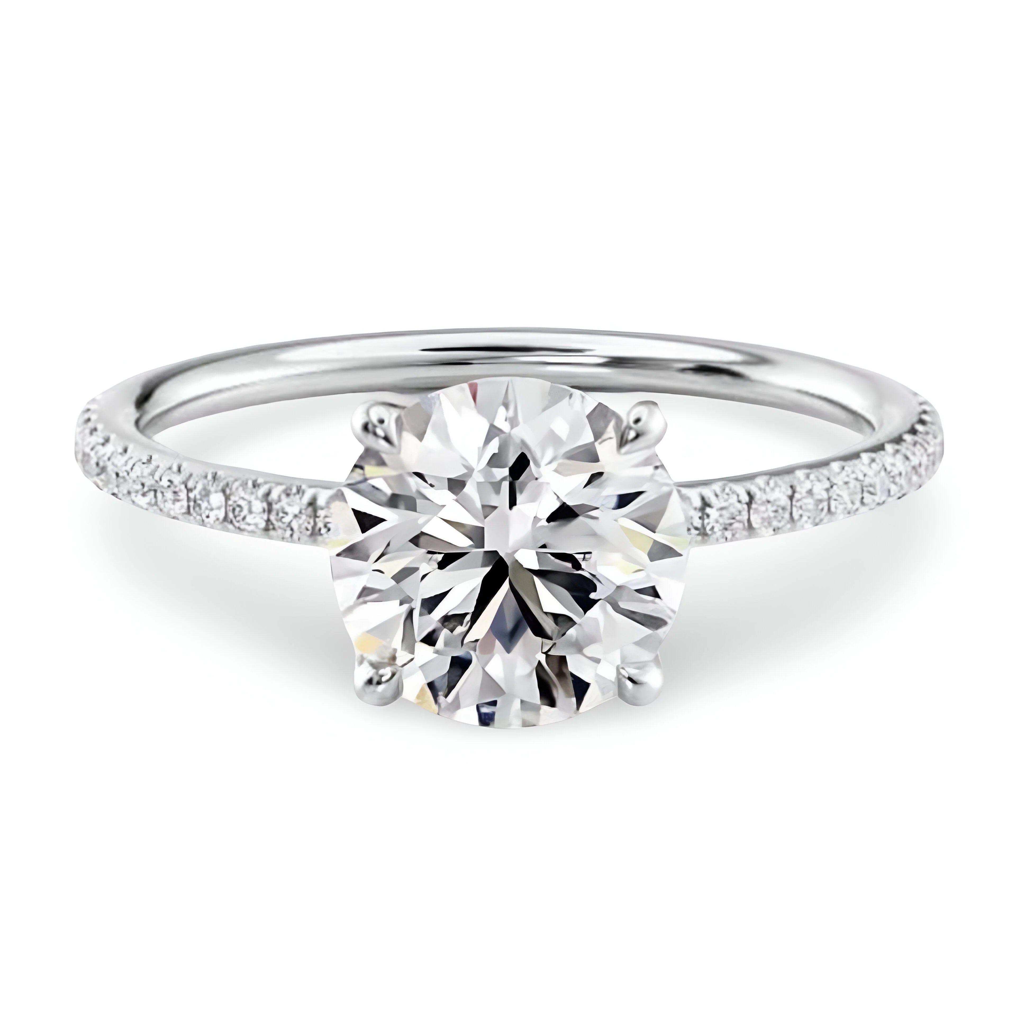 3.0CT ROUND BRILLIANT™️ with Additional Pavé Band