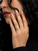 3.0ct Oval Cut Twisted Band Solitaire Ring - 9-18K Yellow Gold