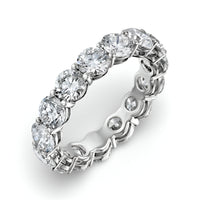 6.0ct Round Eternity Band | 6 mm Band | Sterling Silver / 9K & 14K White Gold