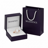 4.0 ct Oval Cut Moissanite Bezel Ring – 9K-18K Rose Gold