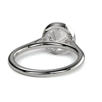 2.0ct Premium Round Brilliant Solitaire Ring – Low Bezel Setting | Sterling Silver or White Gold