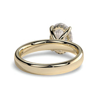 3.0ct Oval Cut Hidden Halo Solitaire Ring – 3.5mm Band