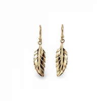 Rosebud Serenity 9k Yellow Gold Earrings