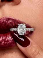 3.0CT CUSHION CUT HIDDEN HALO PAVÉ ENGAGEMENT RING