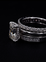 3.0CT Radiant-Cut Moissanite · Hidden Halo Solitaire · Pavé Band · Channel-Set Band