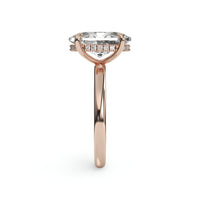 MG SOLARA™ Rose — 5.0ct Oval-Cut Moissanite Solitaire with Hidden Halo