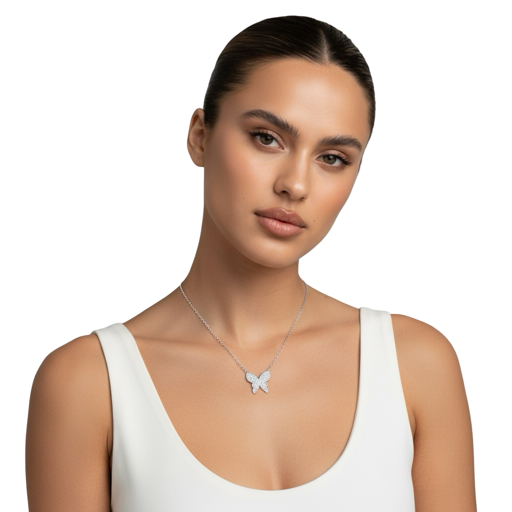 Moonlit Butterfly Necklace