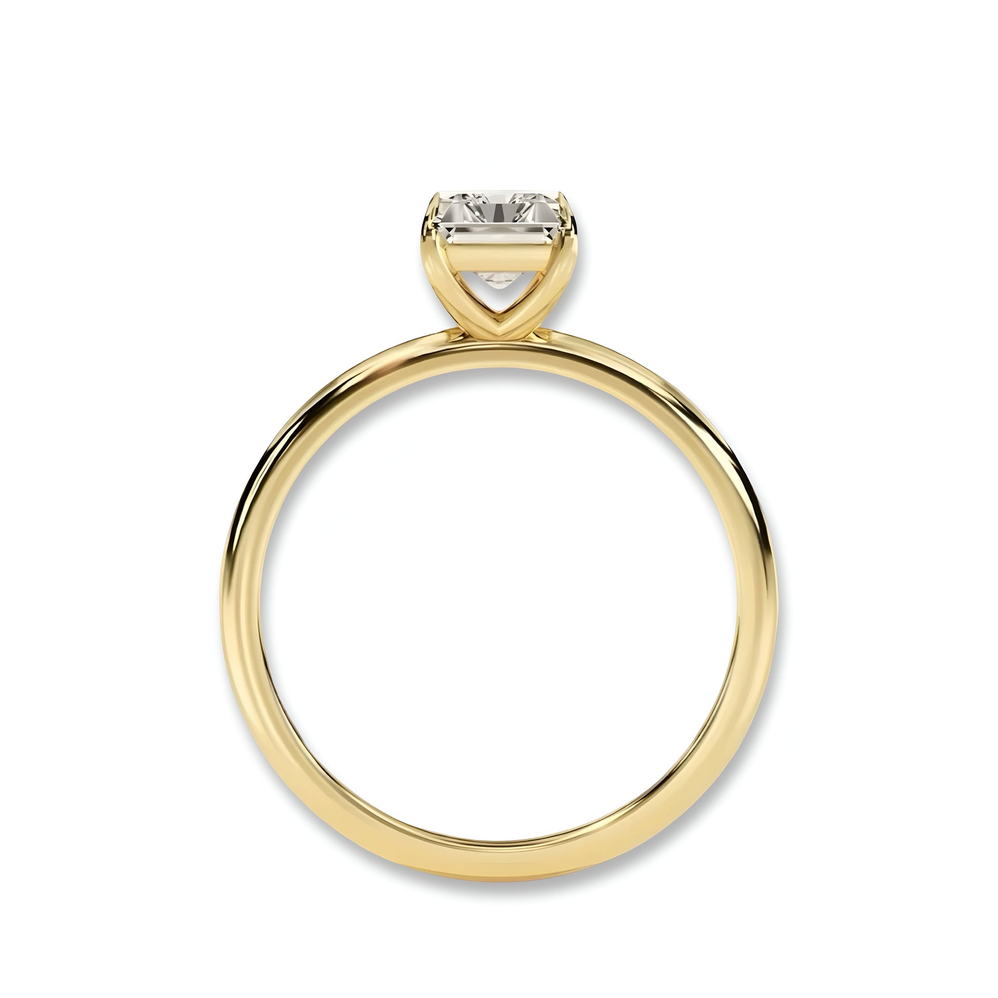 3.0 CT Gold Radiant Cut Ring MG Essence