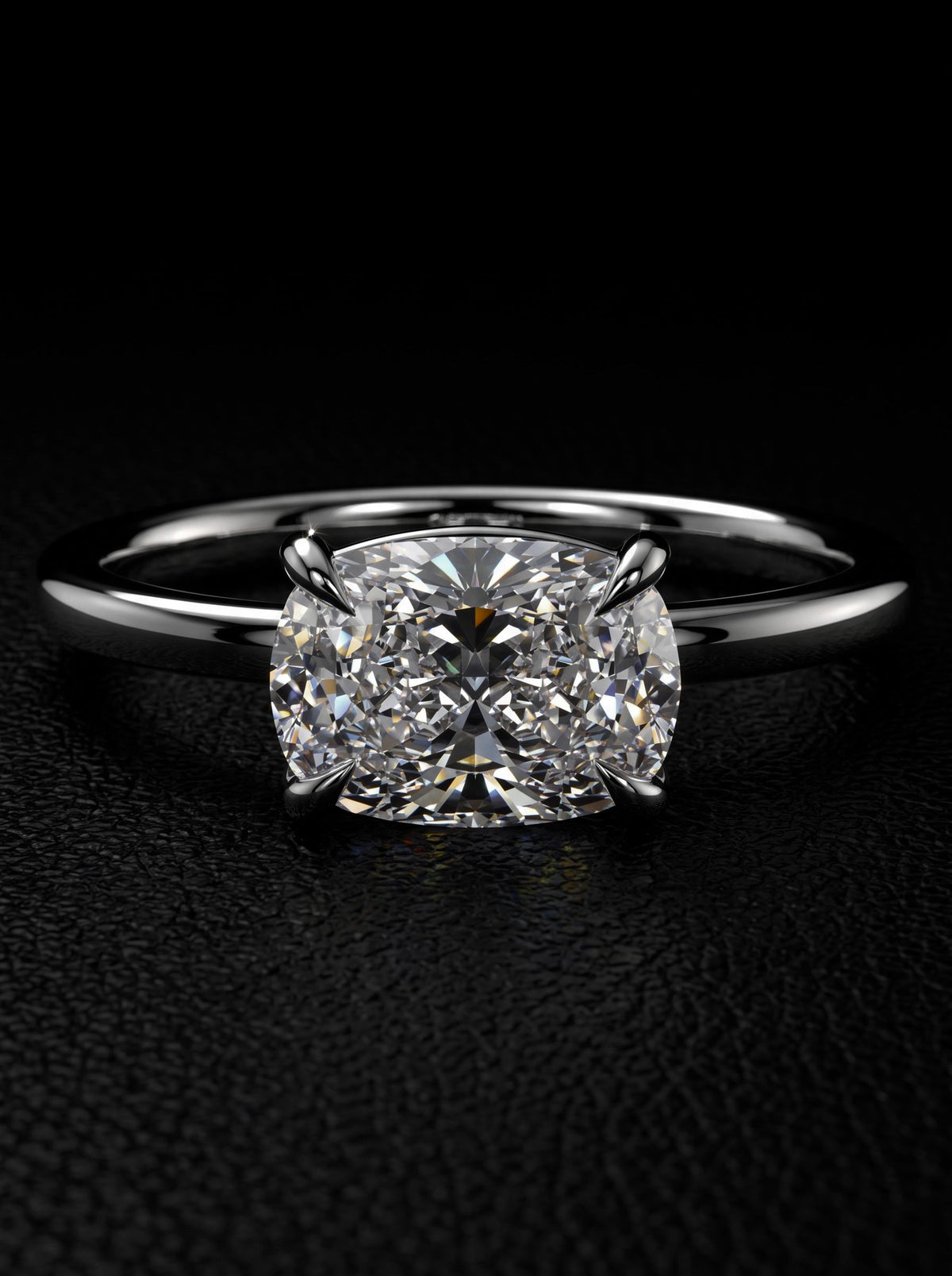 3.0ct Cushion-Cut East–West Solitaire MG ESSENCE