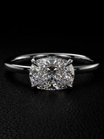 3.0ct Cushion-Cut East–West Solitaire