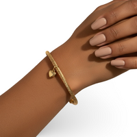 Serpentine Heart Bracelet — 9K Yellow Gold