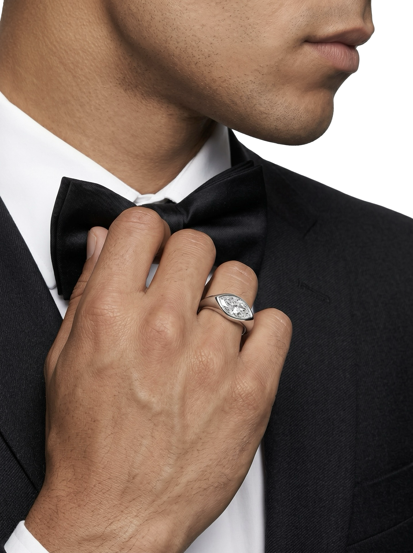 The Vanta Marquise Band in Sterling Silver