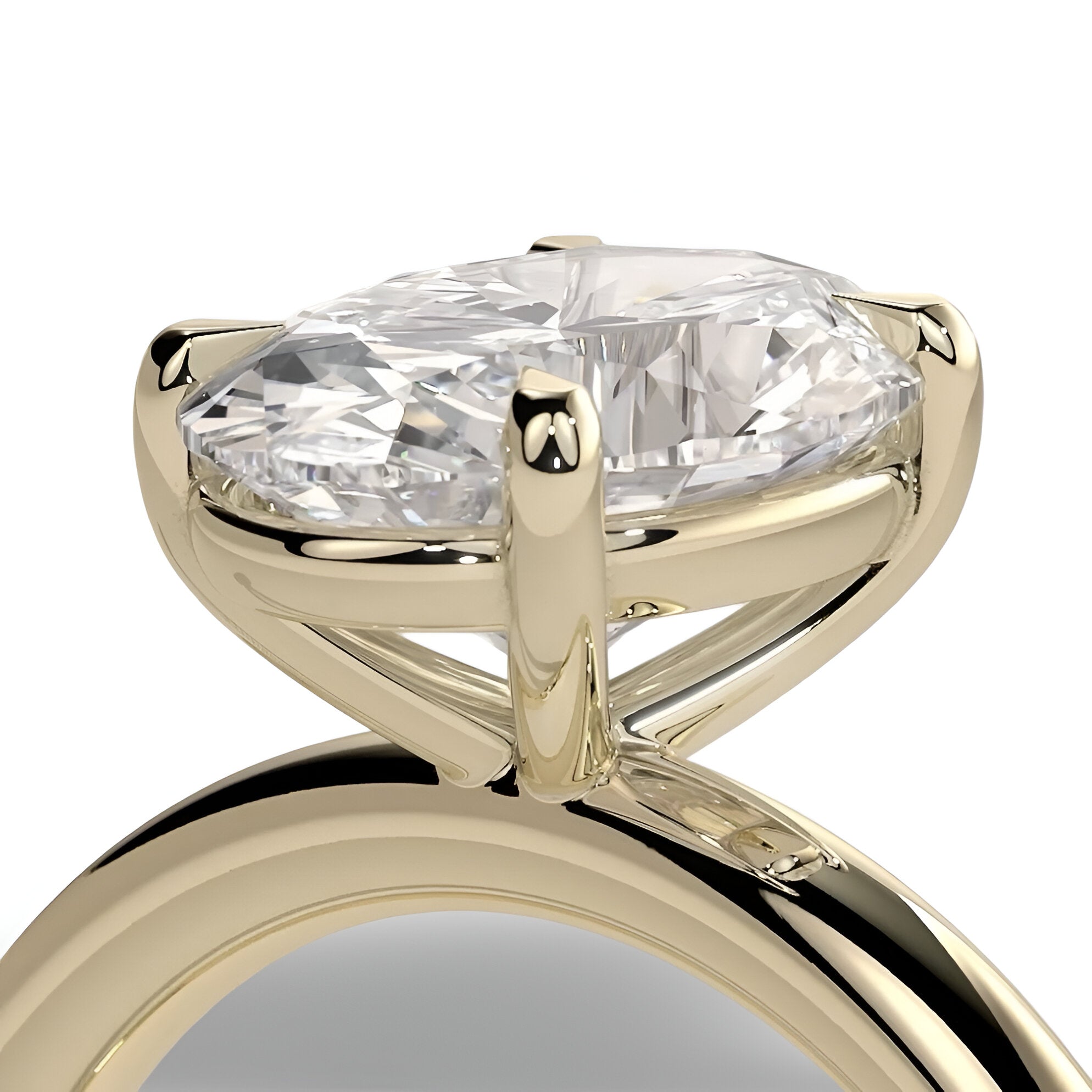 1.0ct Oval Cut Solitaire Ring – Classic Solitaire Setting | 9–18K Yellow Gold