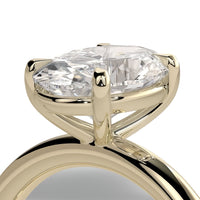 1.0ct Oval Cut Solitaire Ring – Classic Solitaire Setting | 9–18K Yellow Gold