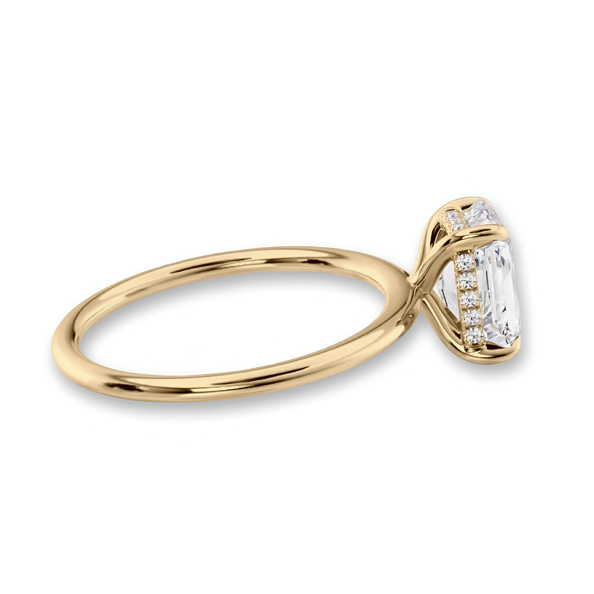 3.0CT Radiant Cut W/ Hidden Halo Ring MG ESSENCE