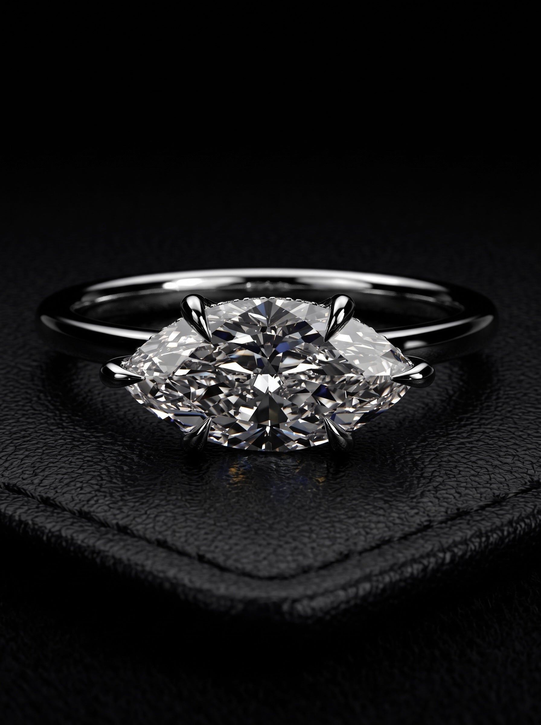 3.0ct Marquise East–West Solitaire