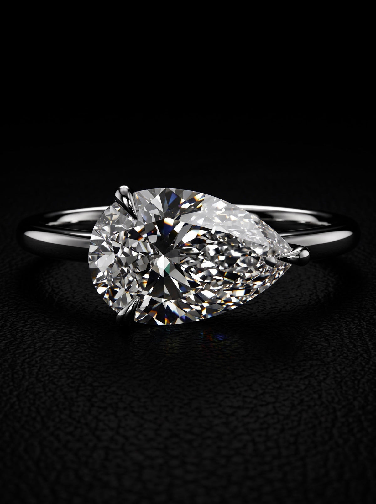 3.0ct Pear-Cut East–West Solitaire MG ESSENCE