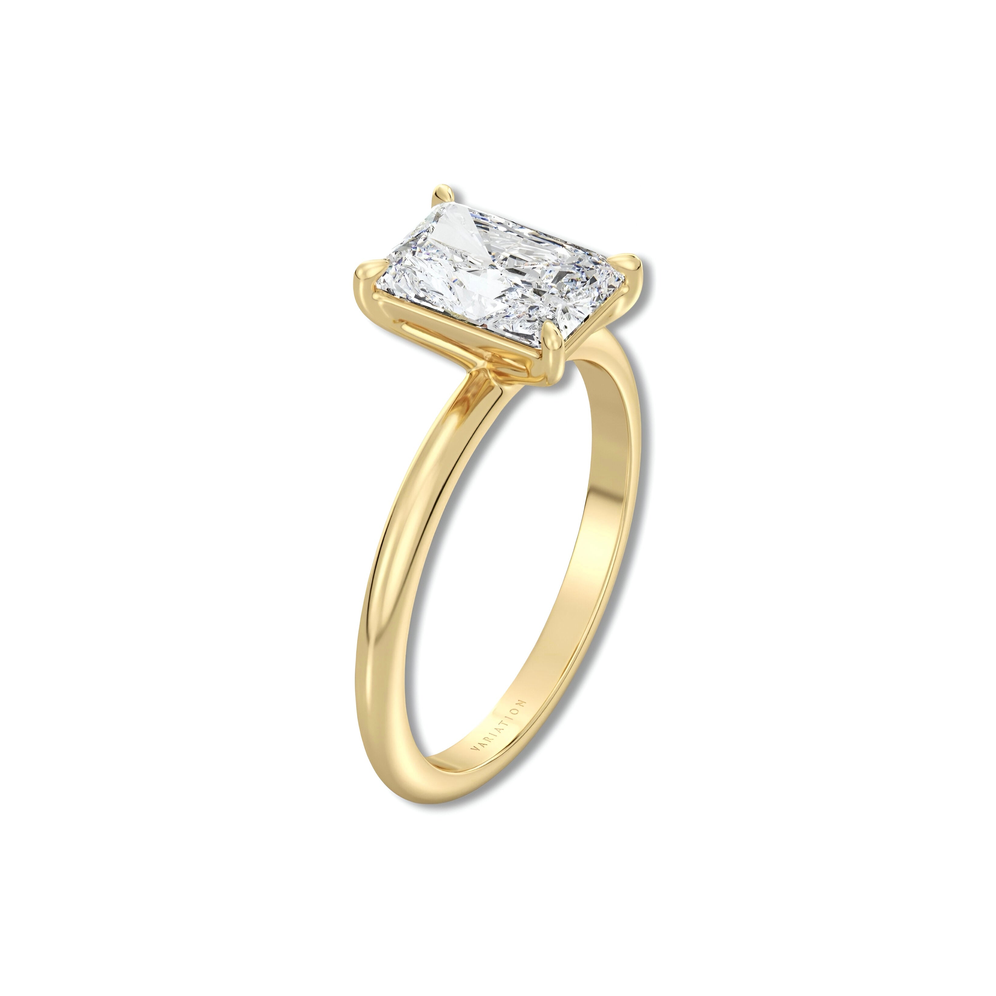 MG Radiant Aurora™ 3.0ct Gold Radiant Solitaire