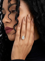 4.0 ct Oval Cut Moissanite Bezel Ring – 9K - 18K Yellow Gold