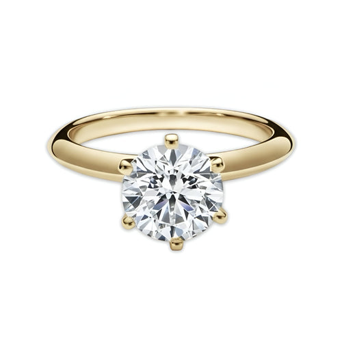 3.0ct Six-Prong Round Brilliant Ring MG ESSENCE