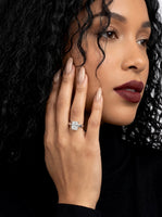 3.0ct Radiant Cut Hidden Halo Solitaire Ring