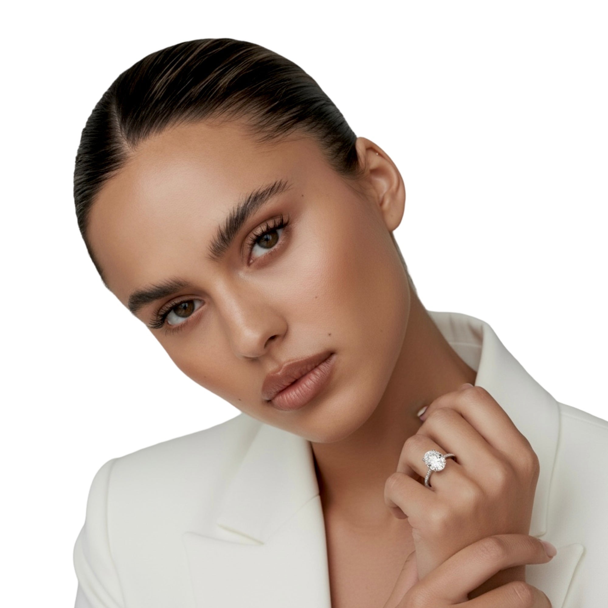 MG ELONGE™️ 2.0CT Pavé Emma Oval Cut Ring - Sterling Silver