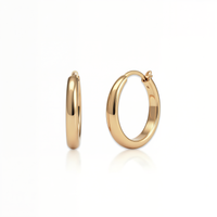 Classic 2 mm Solid 9K Yellow Gold Hoop Earrings – Timeless Everyday Luxury