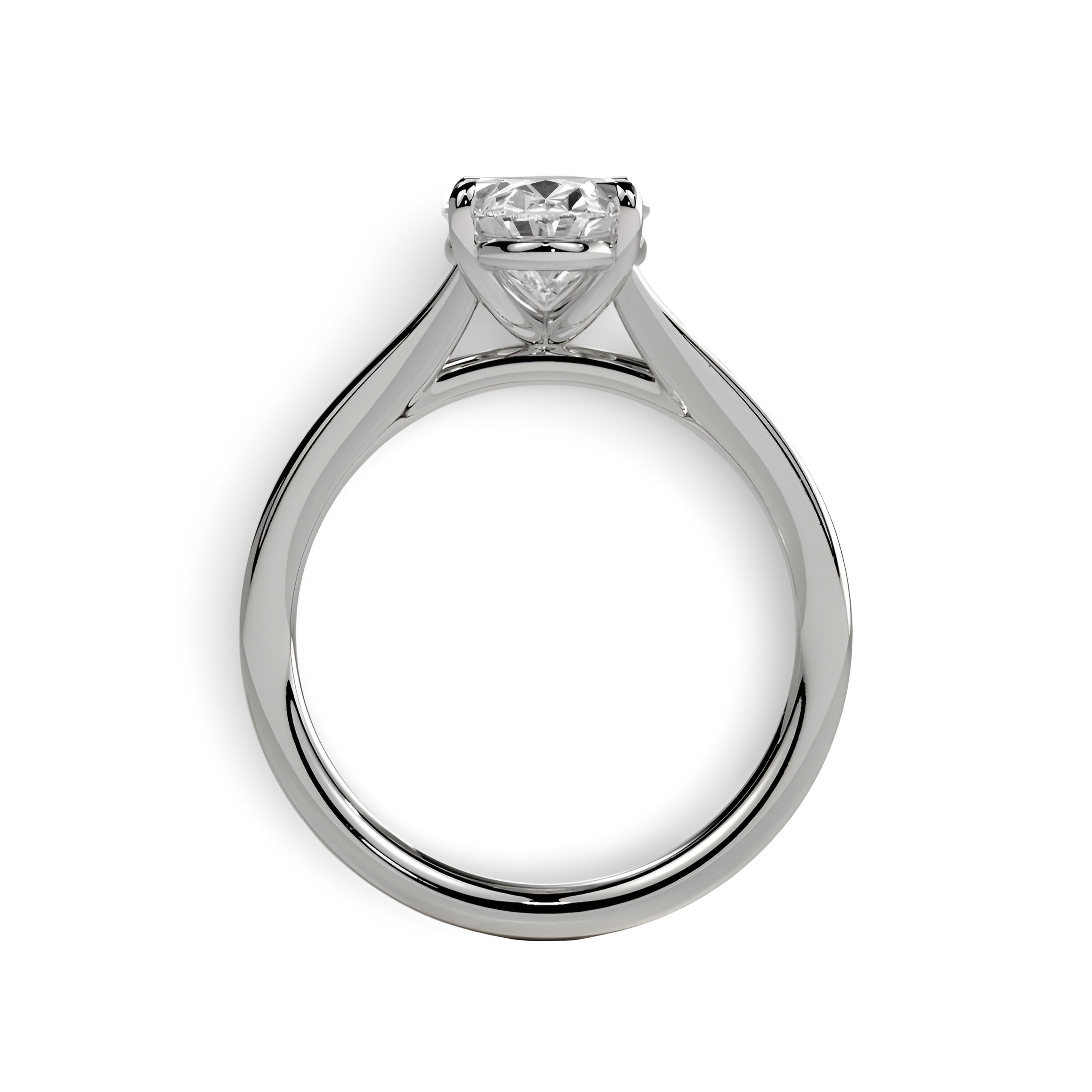 4.0ct Oval Cut Split-Shank Solitaire Ring