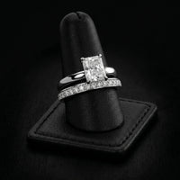 3.0ct Radiant Cut Hidden Halo Solitaire Ring