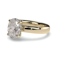 3.0ct Oval Cut Hidden Halo Solitaire Ring – 3.5mm Band