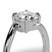 The Infinity Twist Solitaire Ring in Sterling Silver