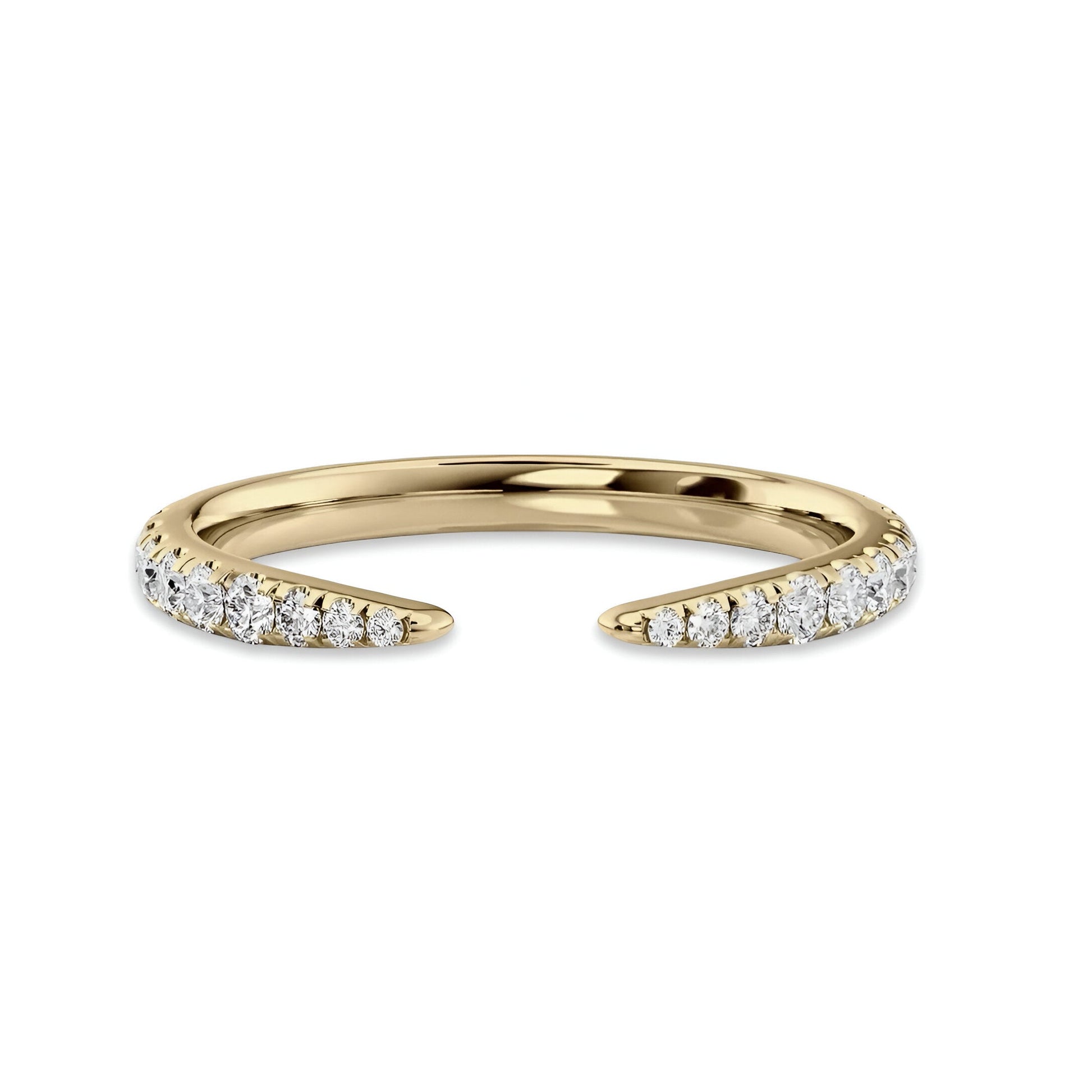 The Divine Arc™ Pavé Moissanite Gap Band MG ESSENCE