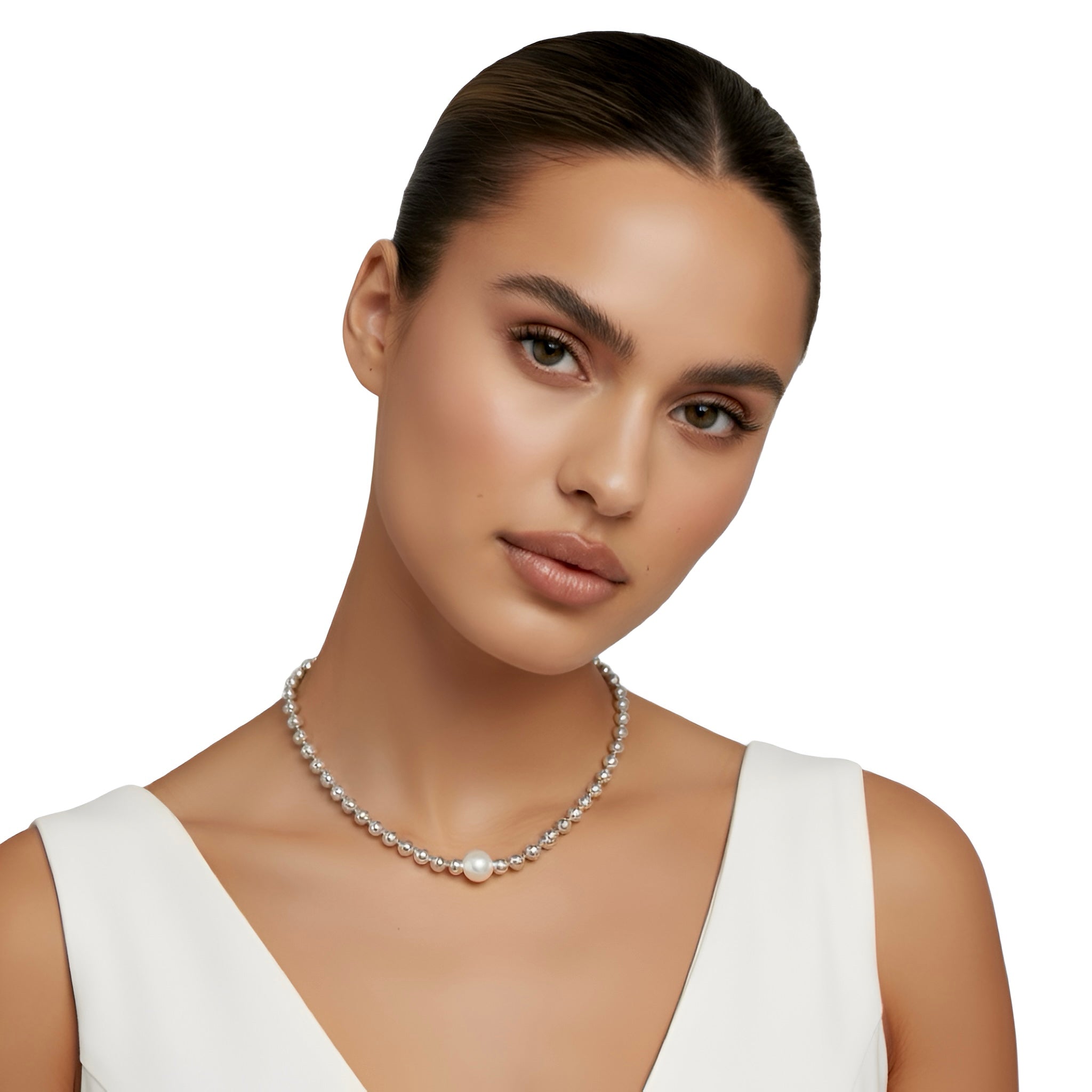 Luminara Pearl™️ Italian-Made Sterling Silver Necklace