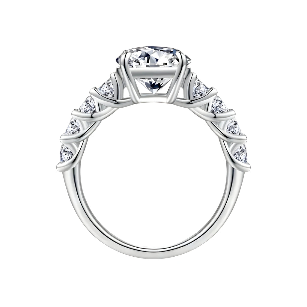 MG AURÉLINE®️2.0CT ROUND BRILLIANT W/ HALF ETERNITY RING - MG ESSENCE