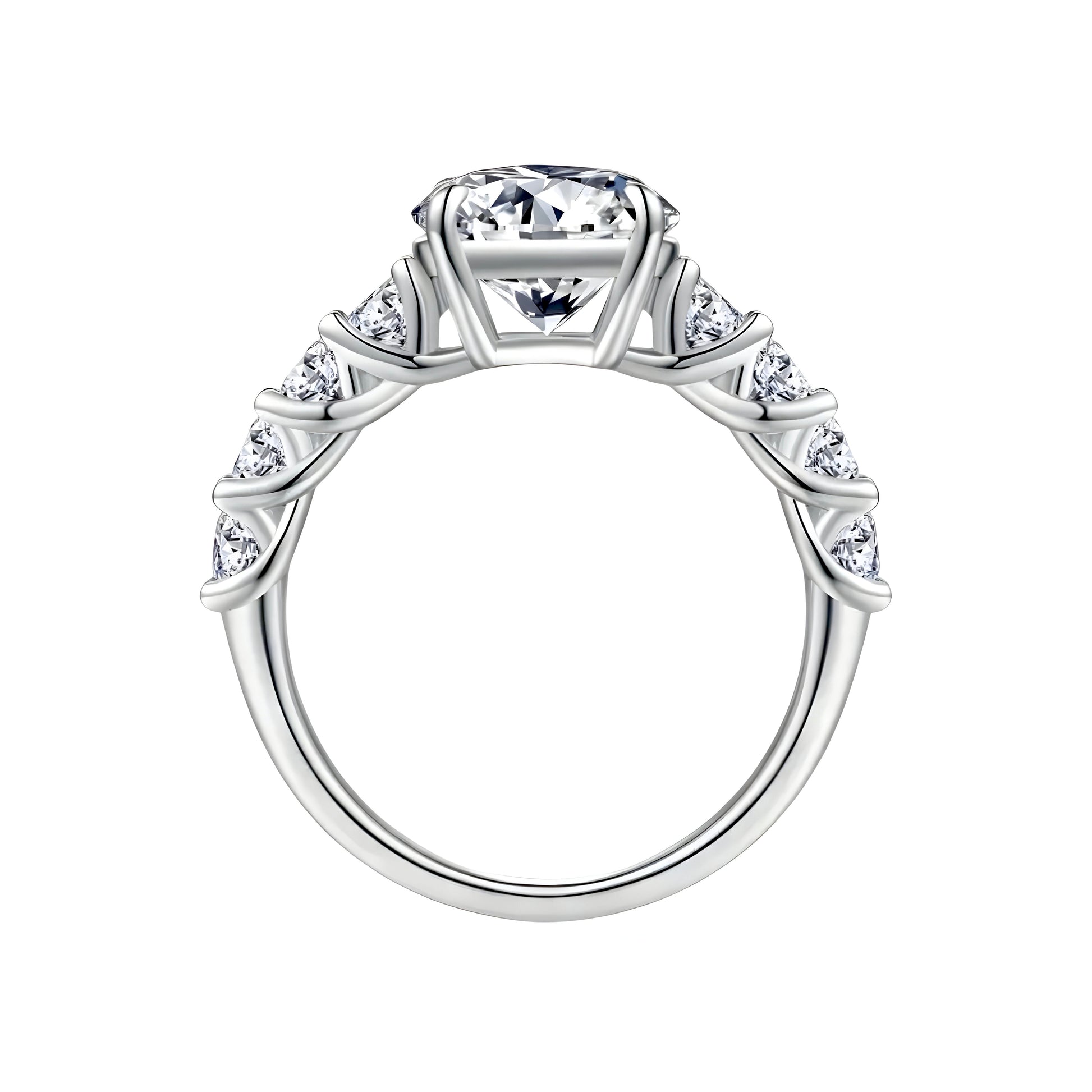 MG AURÉLINE®️2.0CT ROUND BRILLIANT W/ HALF ETERNITY RING - MG ESSENCE