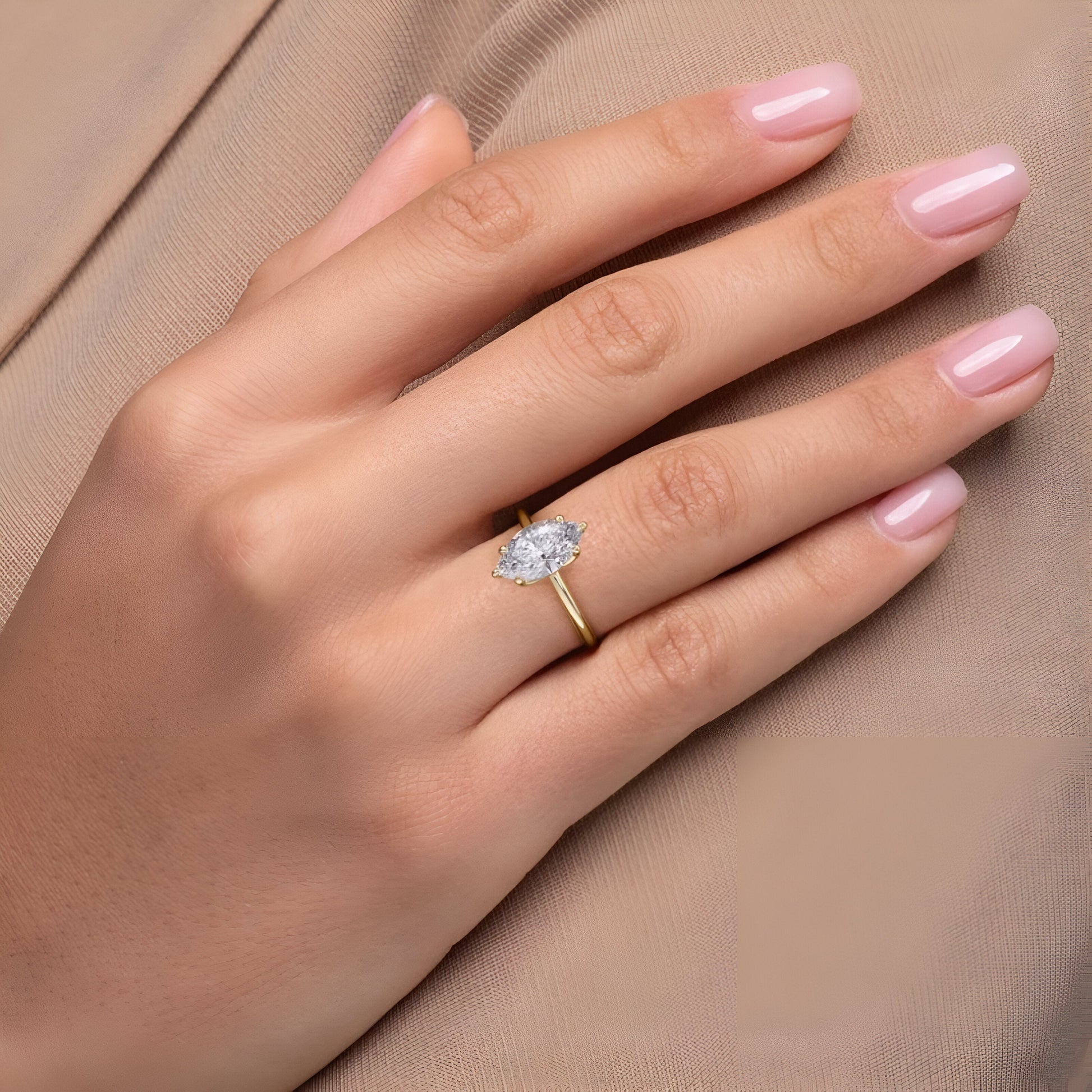 2.0CT Marquise Cut W/ 6 Prongs MG ESSENCE