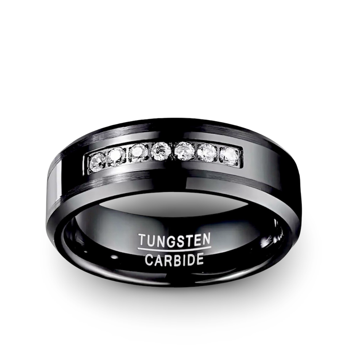 The Eclipse Black Tungsten Carbide Ring - MG ESSENCE