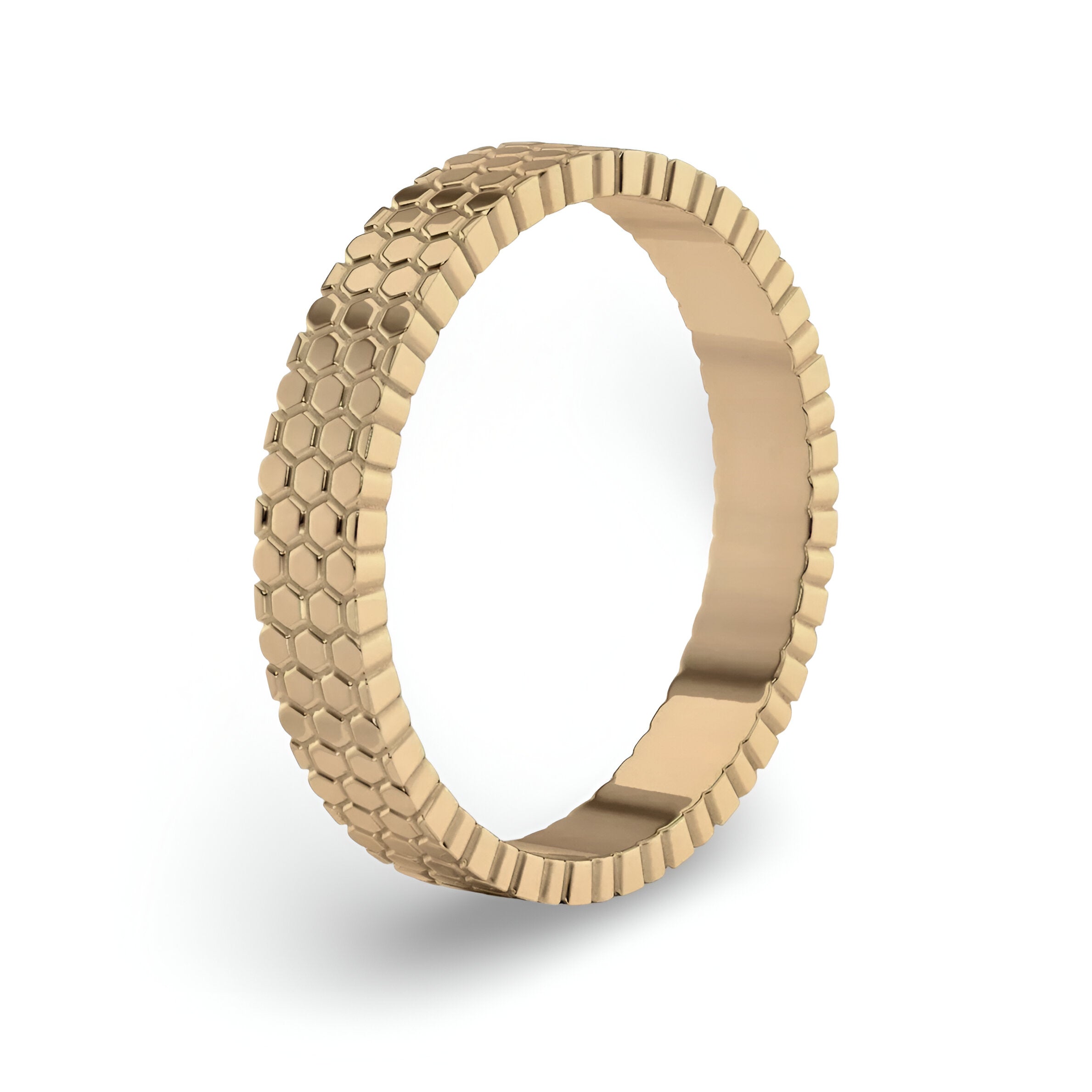MG NOVO Carved Gold Band | 9-18K Yellow Gold