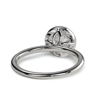 2.0ct Premium Round Brilliant Solitaire Ring – Bezel with Petal Prongs | Sterling Silver or White Gold